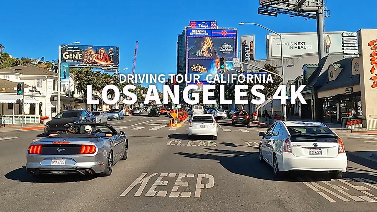[4K] LOS ANGELES - Driving Beverly Grove, Fairfax Ave, Melrose Ave, Sunset Strip, California