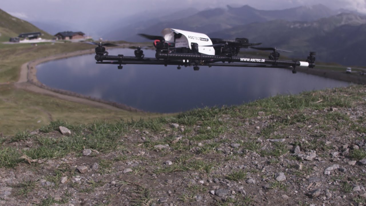 UAV / Drone demo flight /// AscTec Falcon 8 @ HMI 2014