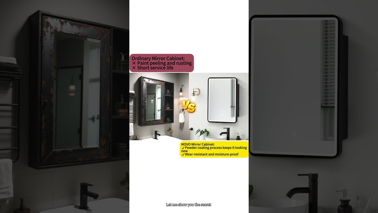MOVO Mirror Cabinets: How Powder Coating Makes Them Last Decades #bathroomstorage #interiordesign
