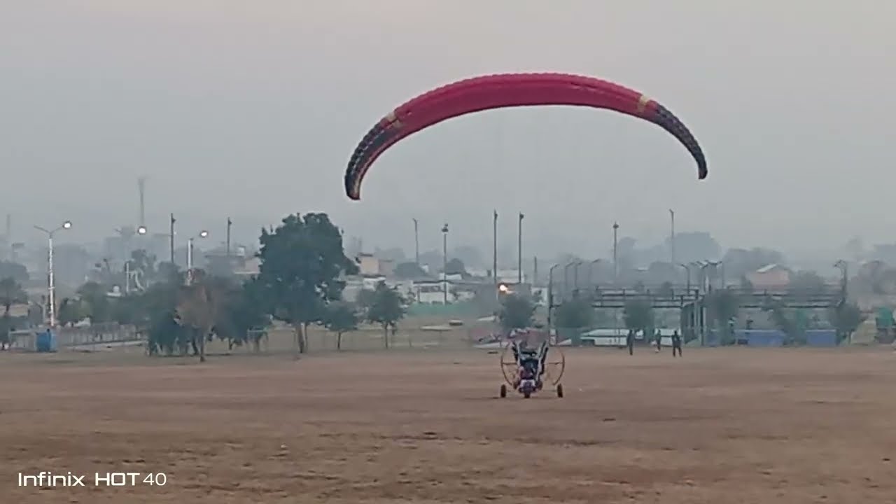 PARAGLIDING IN PARK VIEW CITY ISLAMABAD PAKISTAN.