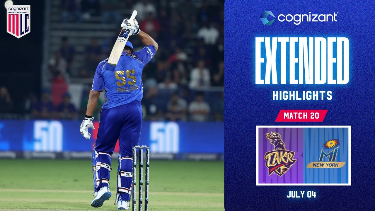 Cognizant Extended Match Highlights | LA Knight Riders vs MI New York | Match #20