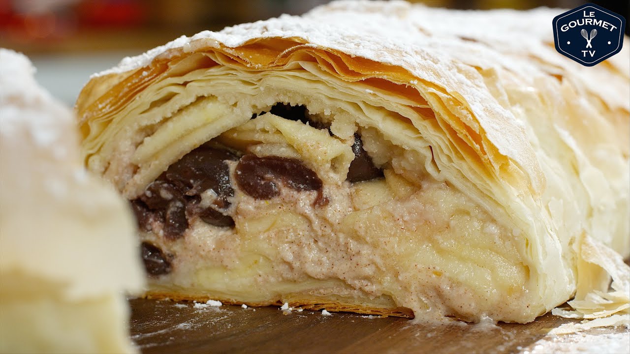 Cherry Apple and Ricotta Strudel