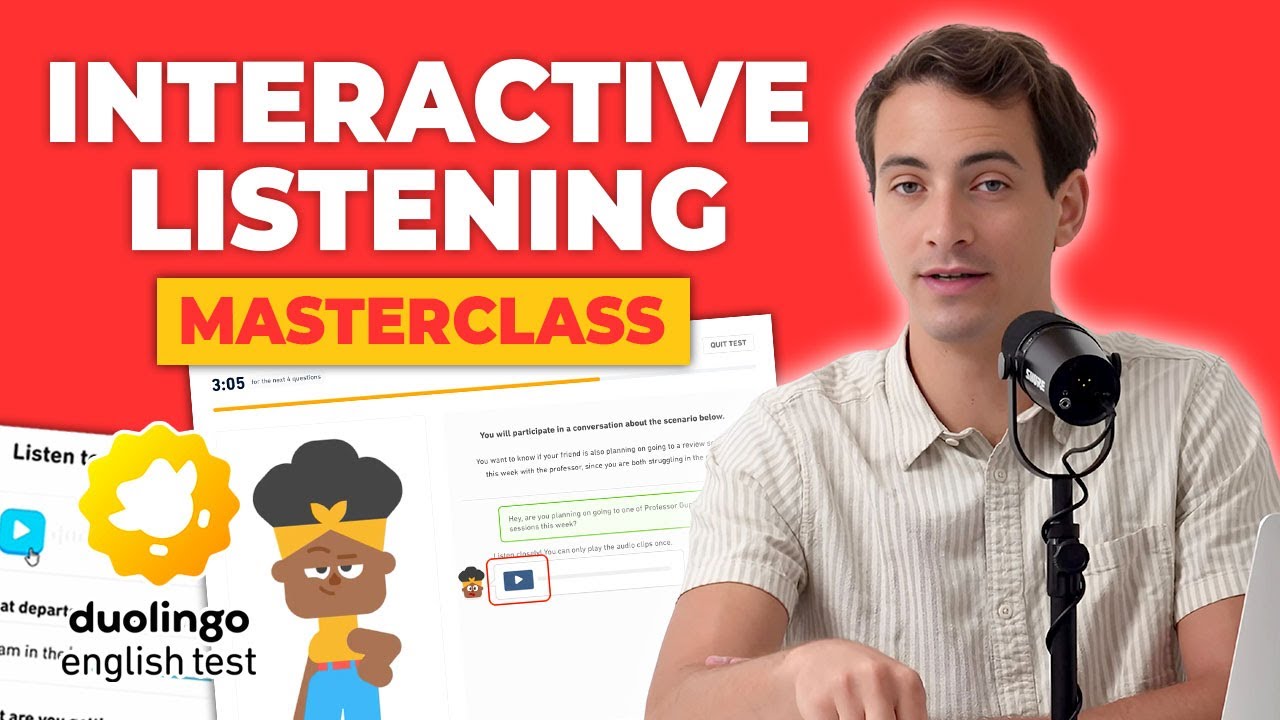 Interactive Listening Masterclass (2025 Format!) - Duolingo English Test