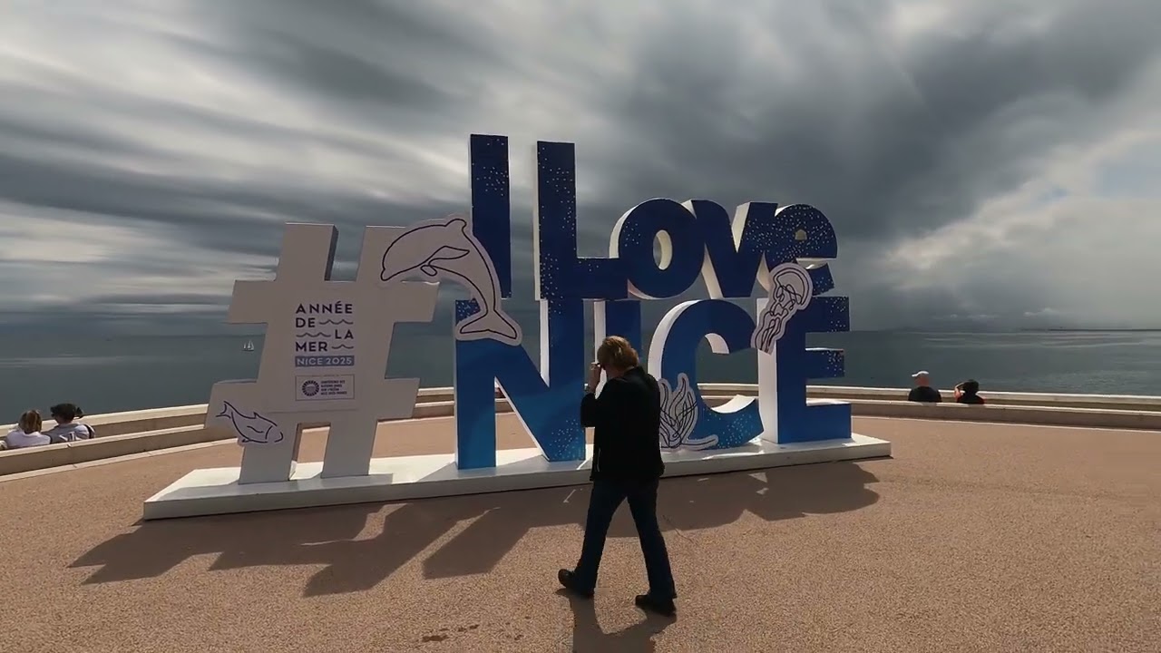 Nice- France 4K Walking Video - A Rainy Day in Nice