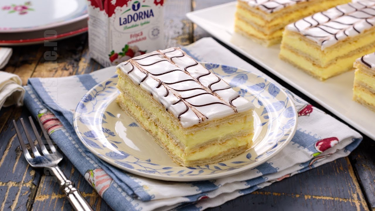 Millefeuille cu crema de vanilie / Prajitura Napoleon (CC Eng Sub) | JamilaCuisine