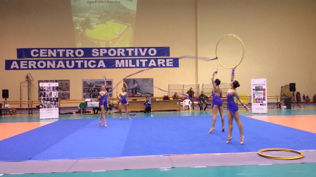 Le Farfalle della squadra di Ginnastica Ritmica dell'Aeronautica Militare