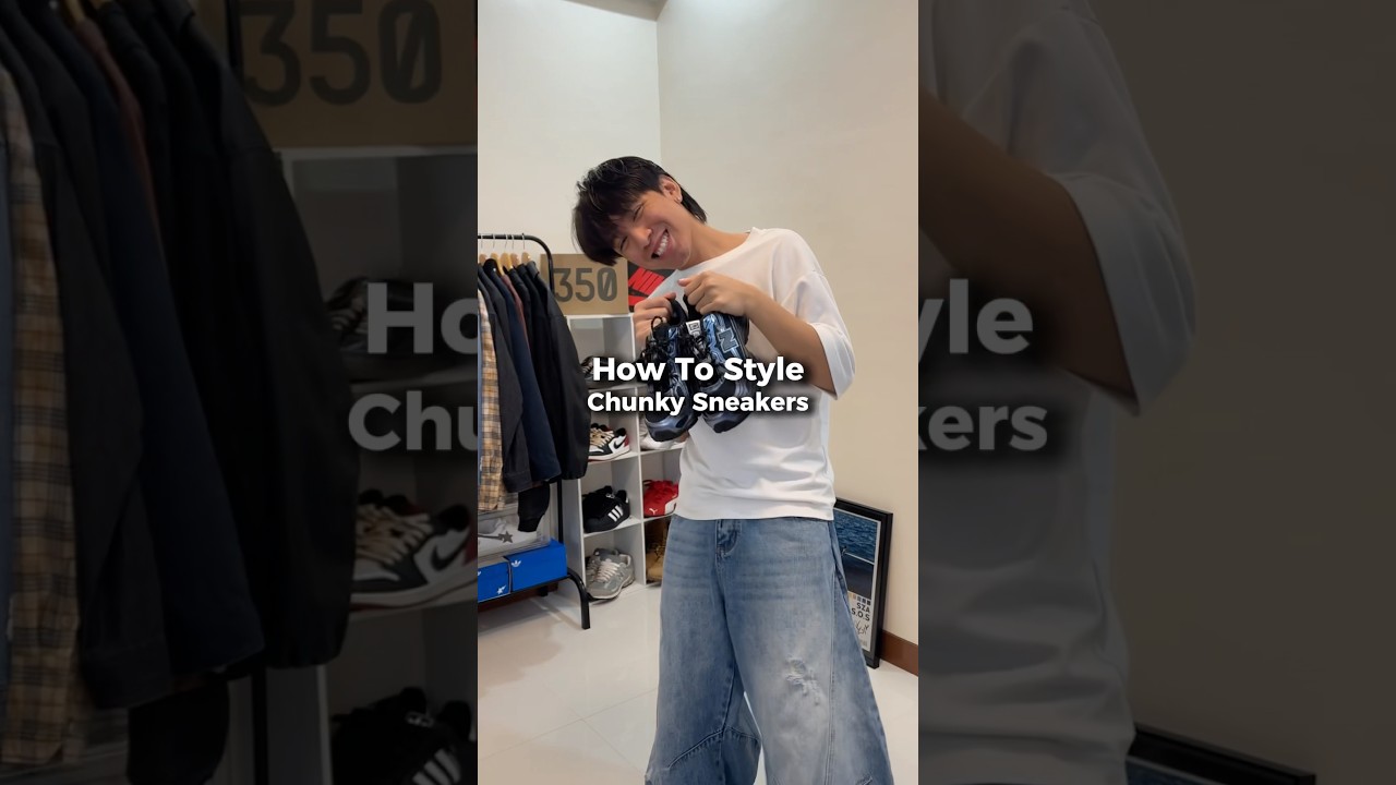 How to style chunky sneakers with new balance 740 #sneakers #newbalance #streetwear #streetstyle