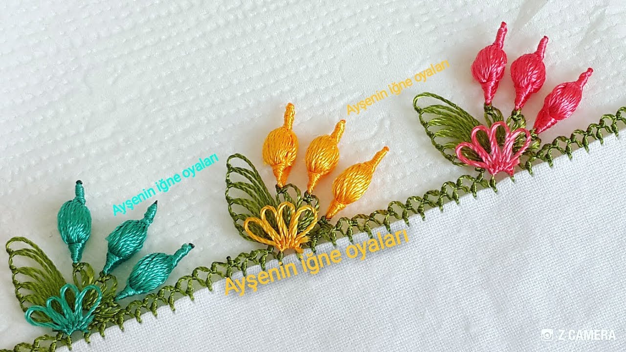 352.model Muhteşem bir model daha igne oyası modeli anlatımlı yapılışı Flower floor