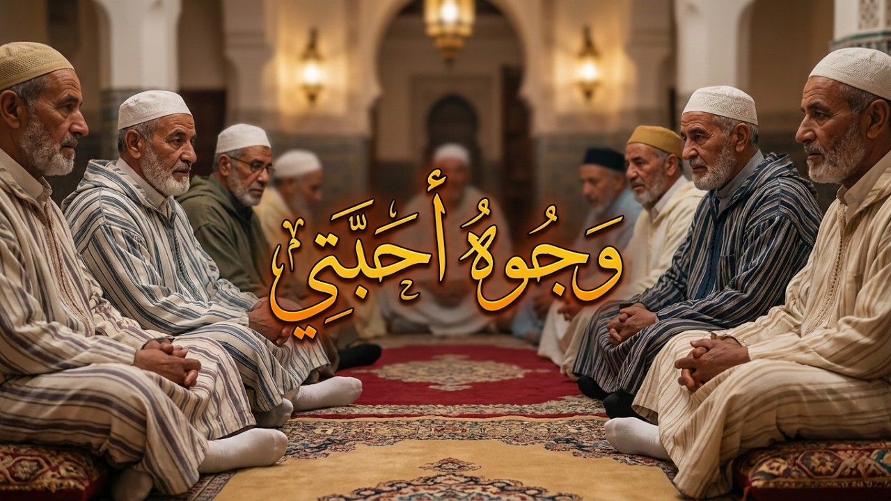 اذا نظرت عيني وجوه أحبتي (مع كتابة كلمات القصيدة على الفيديو)