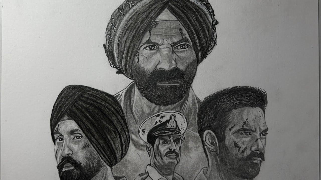 “Border 2 Inspired Soldier Sketch 🇮🇳 | realistic Pencil Sketch Drawing to Final Look”