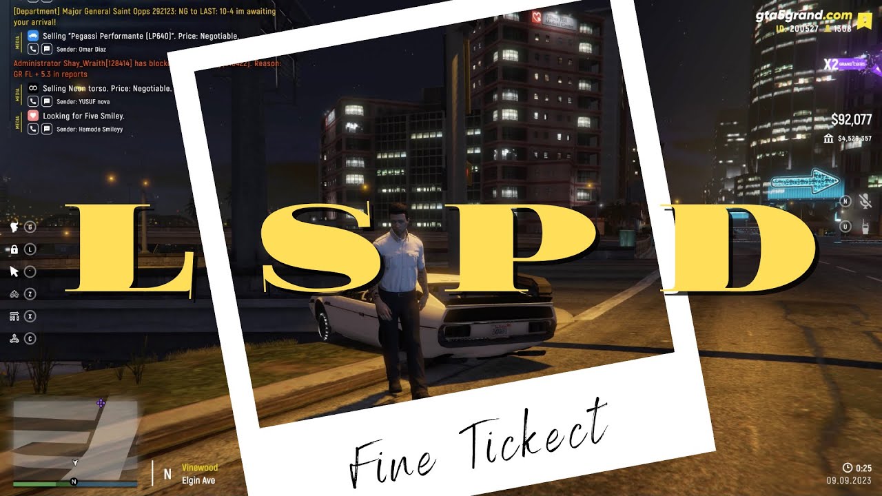 GTA  ||  Grand RP  ||  LSPD Fine Ticket