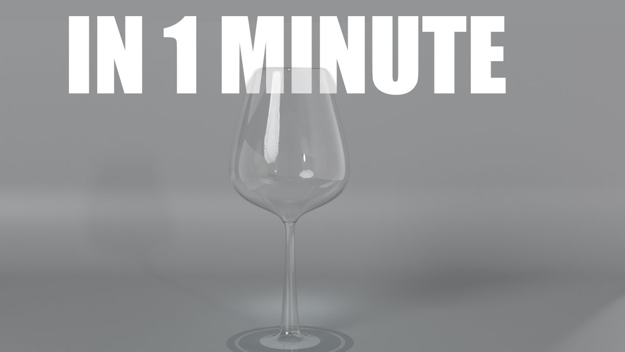 How to create a wine glass in 1 Minute in Blender Tutorial