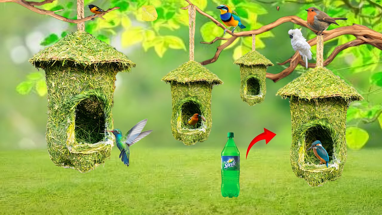 Bird house from plastic bottle |Homemade bird nest || Bird house making at home |garden decor ideas