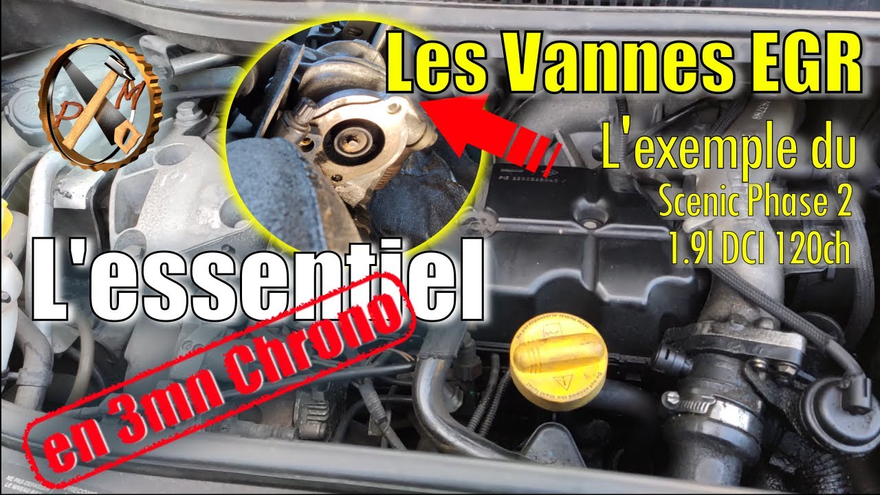 Tout ce qu'il faut savoir sur les vannes EGR, Fonctionnement, Pannes et démontage sur Scenic 1.9dci