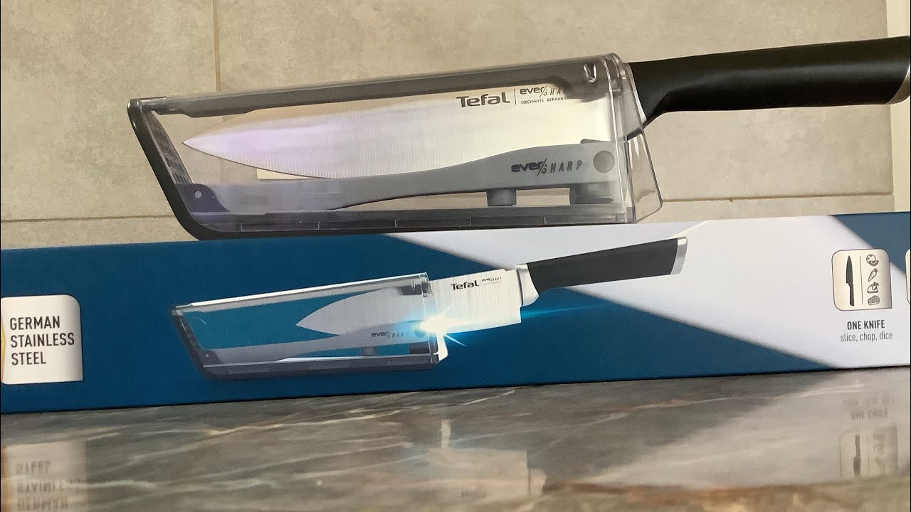 Unboxing Gorgeous Tefal Ever Sharp Chef Knife 16,5 cm  Unboxing Cutit Tefal Ever Sharp 16,5 cm