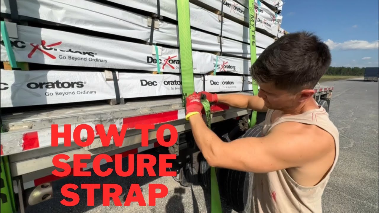 How to secure strap on flatbed