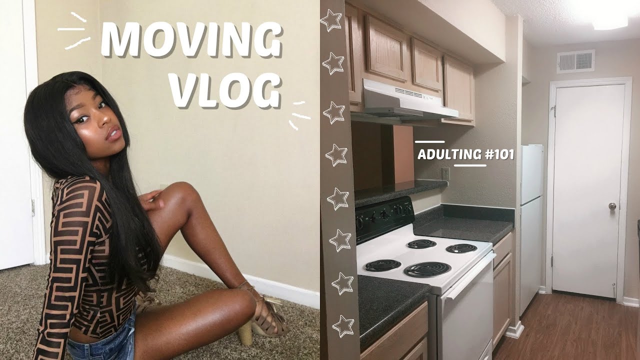 moving into my first apartment (at 19) | empty apartment tour, grocery haul + assembling furniture