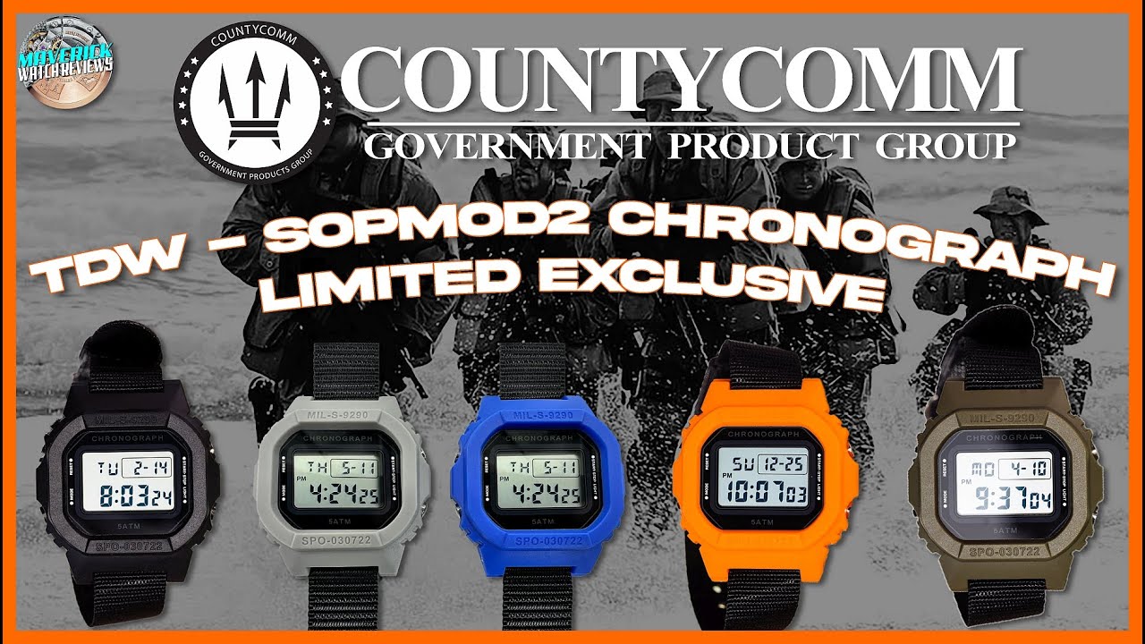 Super Cheap Beater For Only $24.95! |  CountyComm TDW - SOPMOD2 Chronograph 2nd Gen Unbox & Review