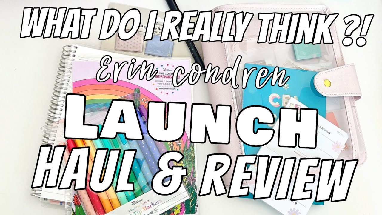 ERIN CONDREN LAUNCH HAUL AND REVIEW 2025 | NEW DUAL TIP MARKERS | NEW ERIN CONDREN FOLIO