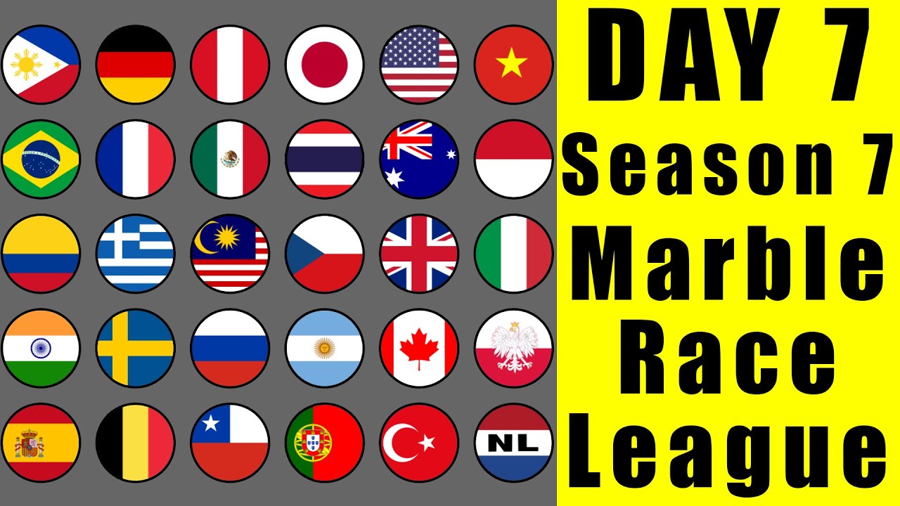 Marble Race League 2020 Season 7 Day 7 Marble Point Race in Algodoo / Marble Race King