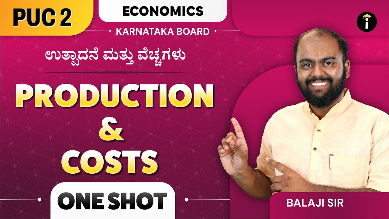 Production & Cost - 03 | One Shot | Karnataka PU 2 | Economics | Class 12 | In Kannada