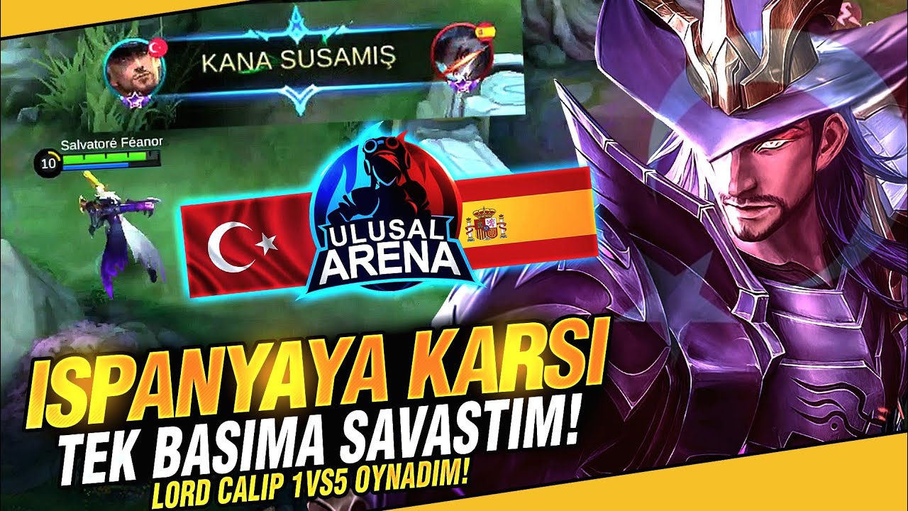 TÜRKİYE vs İSPANYA - ULUSAL MAÇ!! 1VS5 OYNADIM LORD ÇALDIM PEKİ KAZANABİLDİM Mİ? | MOBİLE LEGENDS