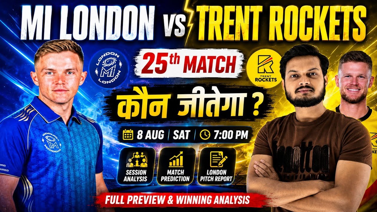 Mi London vs Trent Rockets the hundred 25th match prediction, mil vs trt today match prediction