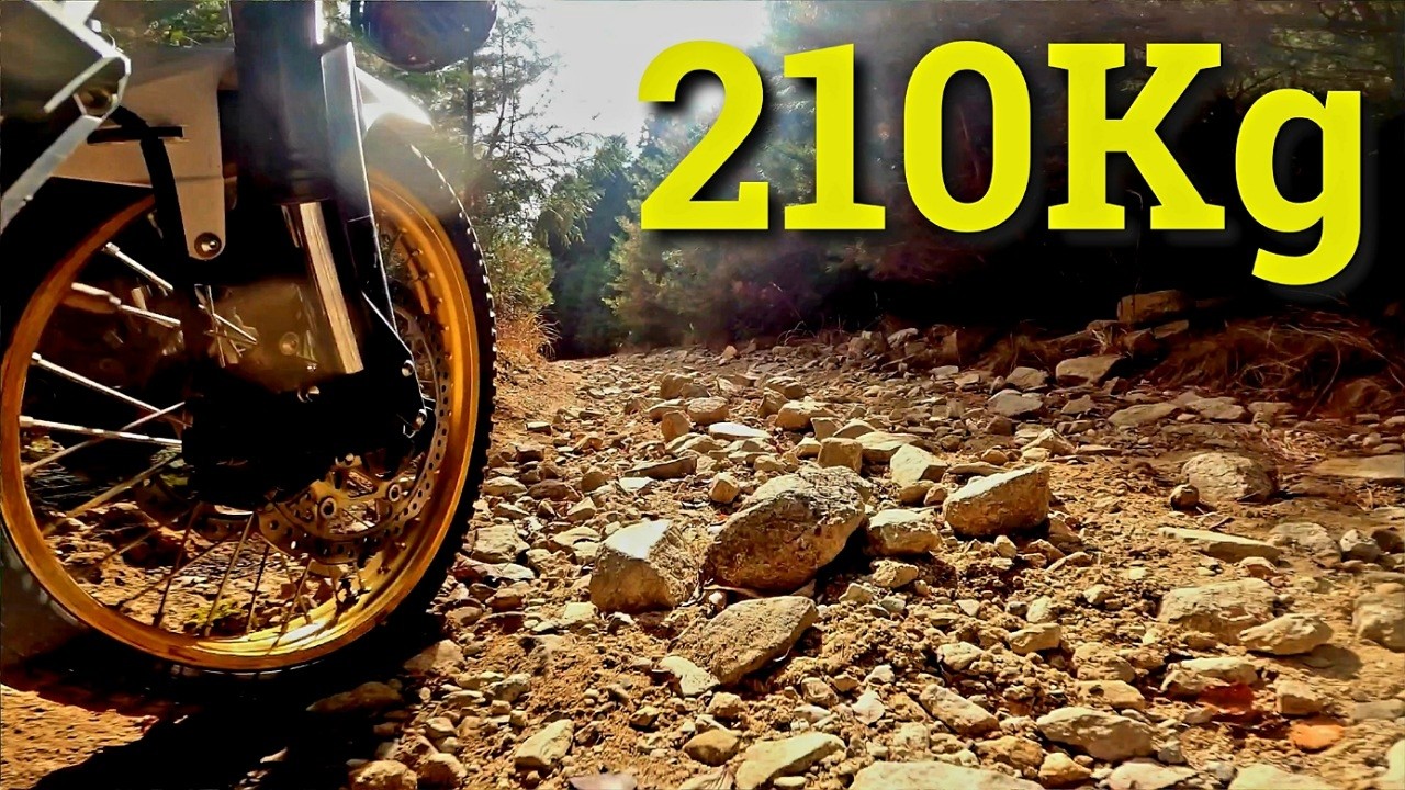 ホンダXL750トランザルプでロッククローリング?!??(しいたけ林道)