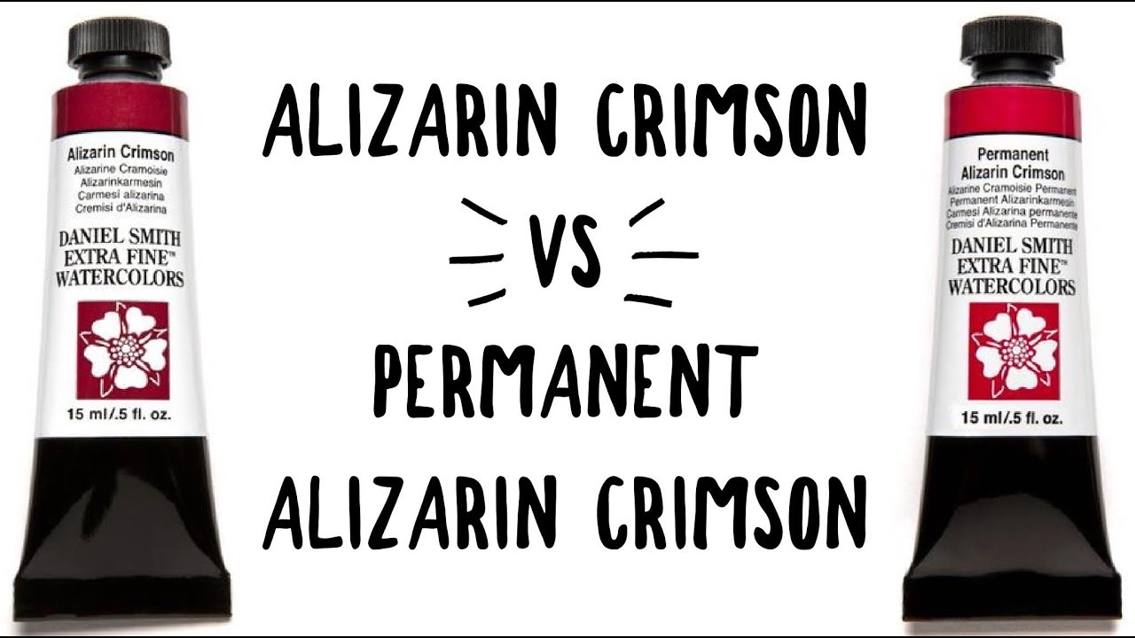 Daniel Smith Color Showdown S2E9: Alizarin Crimson vs  Permanent Alizarin Crimson