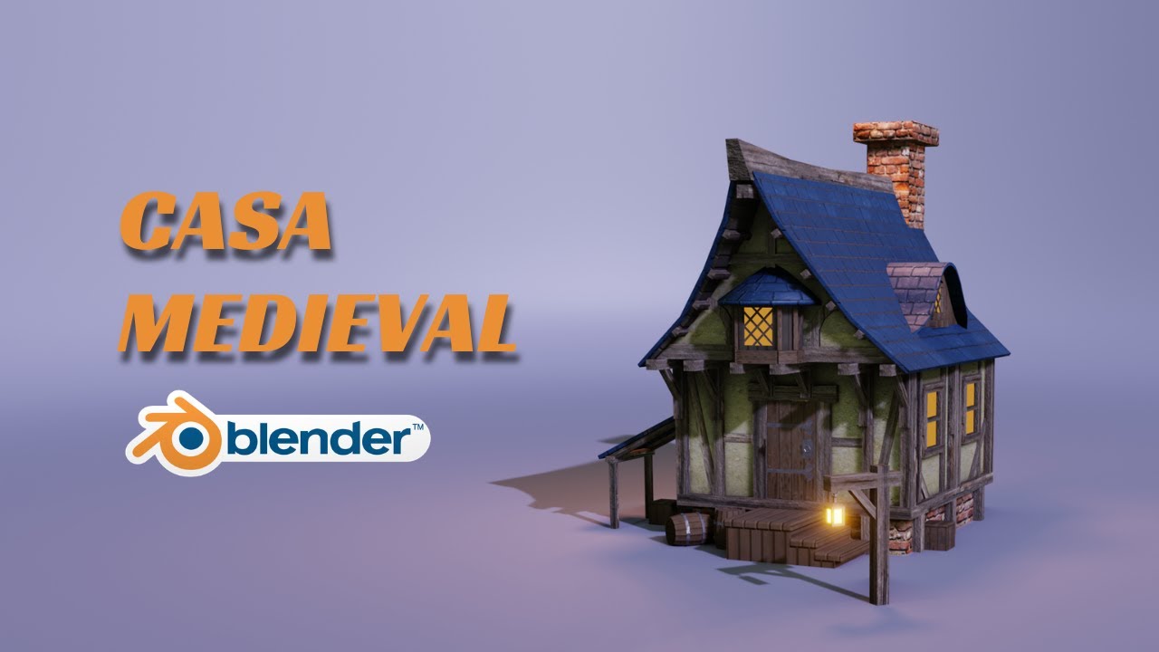 Modelando uma Casa Medieval - Blender 2.9 - Low Poly Medieval House