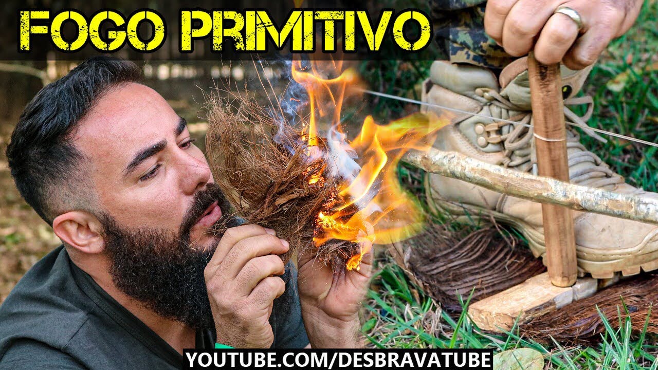 Como fazer fogo primitivo - Fogo com Bow Drill ou Fogo com Arco e Broca Ft. Humberto Costa