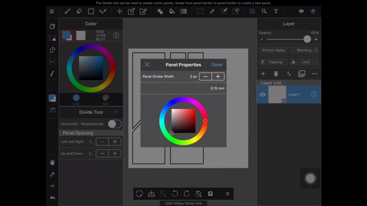 [Medibang Paint mobile version] Create comic panel
