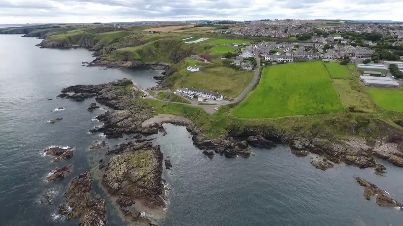 Cove Bay, Aberdeen from a DJI Phantom 4 drone.