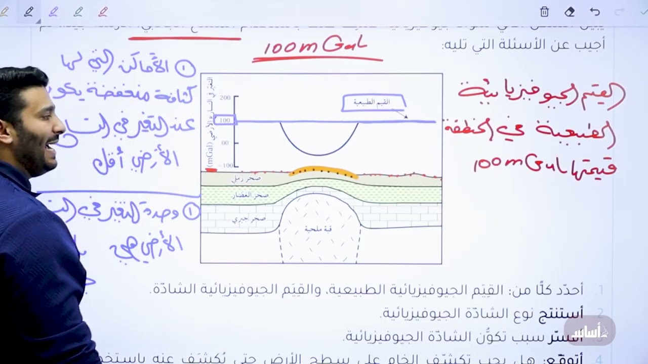 حل اسئلة الدرس الثاني لجيل 2008 لمادة علوم الأرض والبيئة مع أ. لؤي النادي 