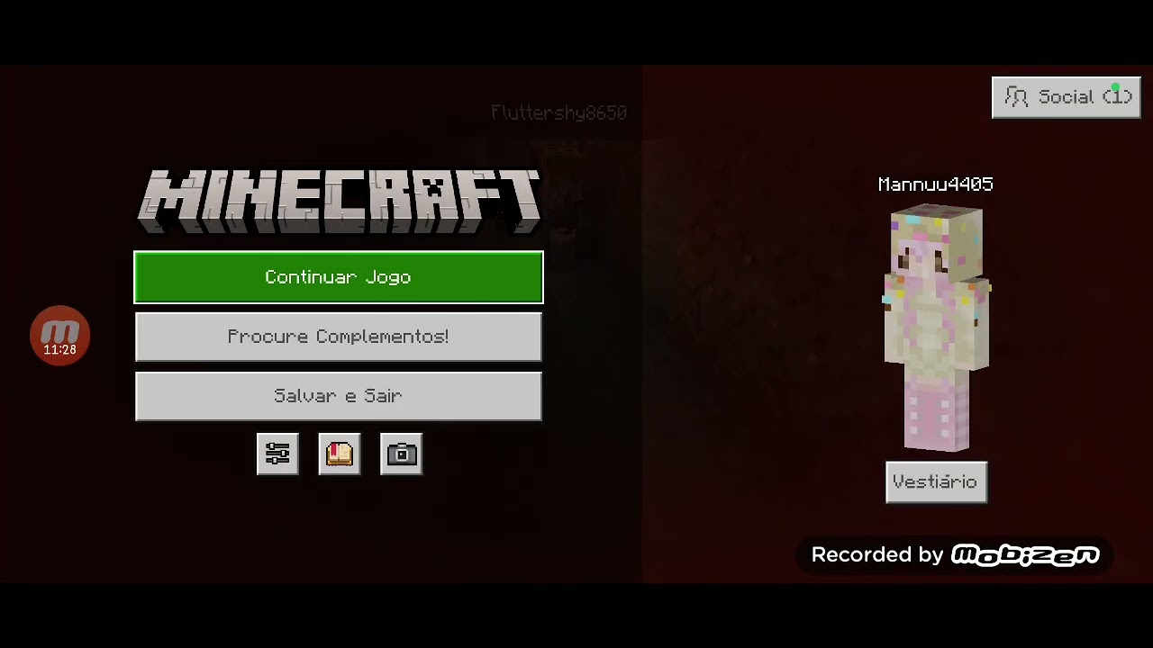Jogando Minecraft com mod de terror