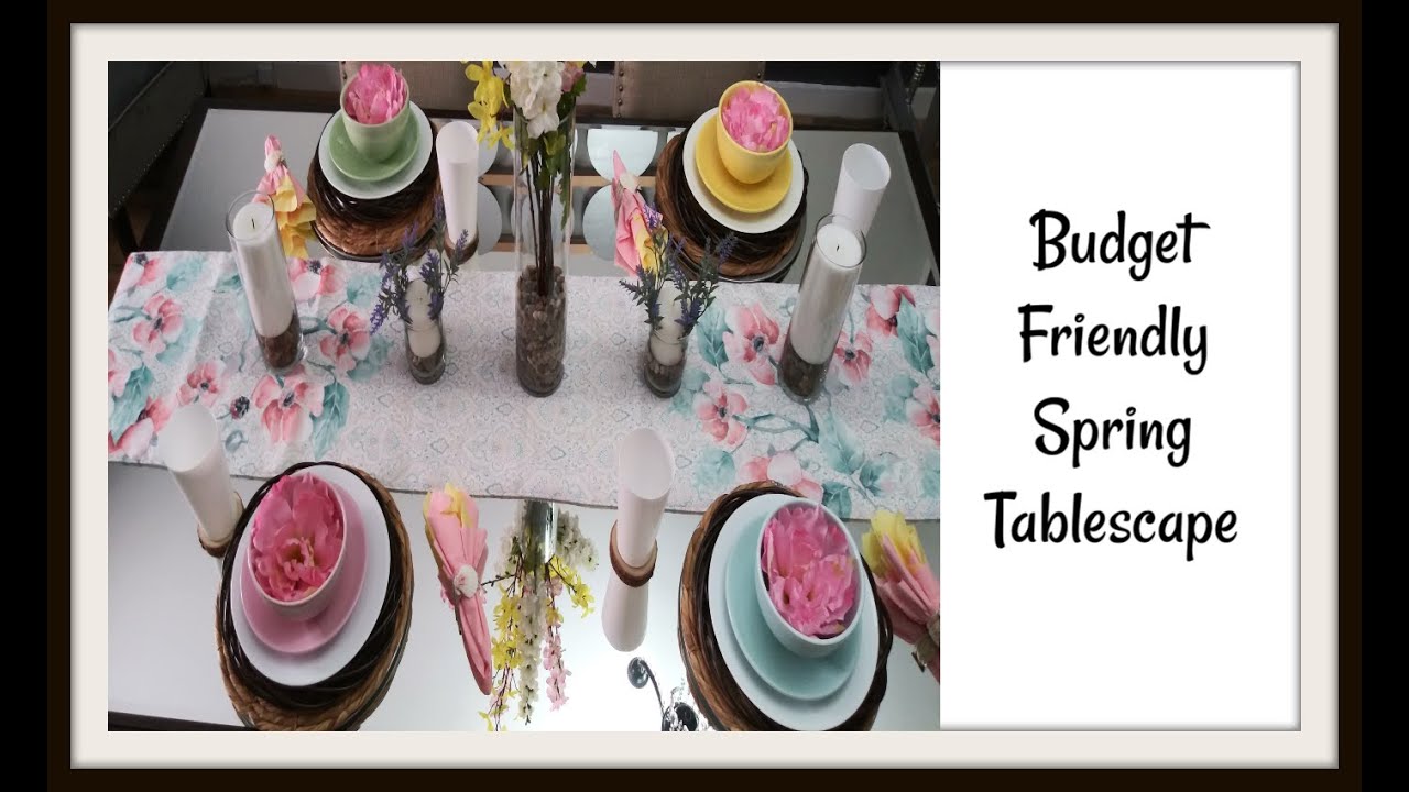 #springtablescape2020 #budget friendly tablescape #spring is in the air
