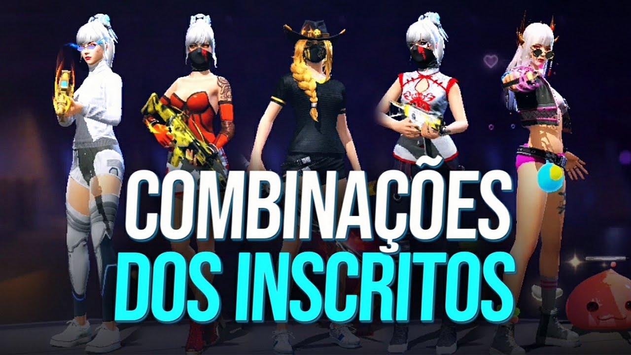 MELHORES COMBINAÇÕES DE SKINS DO FREE FIRE DOS INSCRITOS 😌❤️