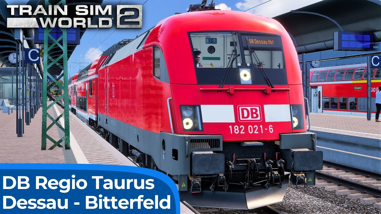 NAHVERKEHR | Doppelstock & BR182 Taurus  - Deutsche Bahn | TRAIN SIM WORLD 2 | Dessau - Bitterfeld