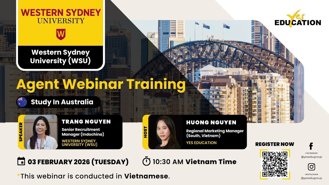 Western Sydney University (WSU)  - Yes Education Agent Webinar Training