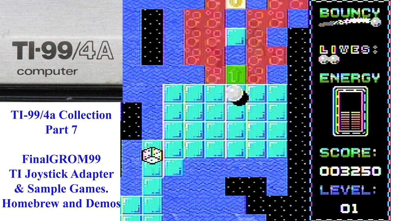 TI-99/4a Collection Overview (Part 7) - FinalGROM, Joystick Adapter Cartridge Games and Demos