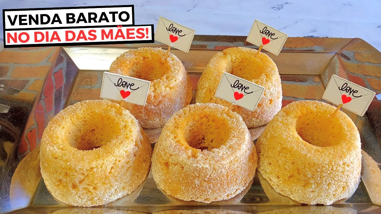 Esses MINI BOLOS para o Dia das Mães custam menos que R$10! MUITO BARATO...