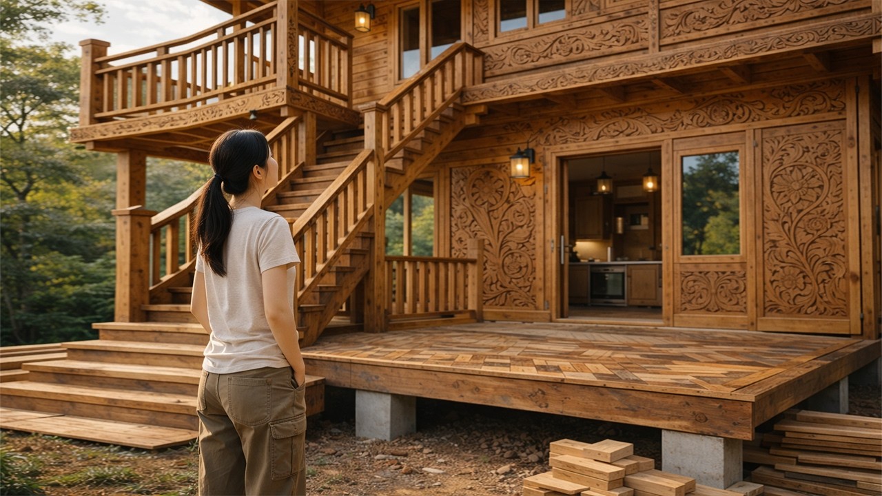 Talented Girl Took a Forgotten WASTELAND and Created a DREAM HOME With Her Own Hands Alone