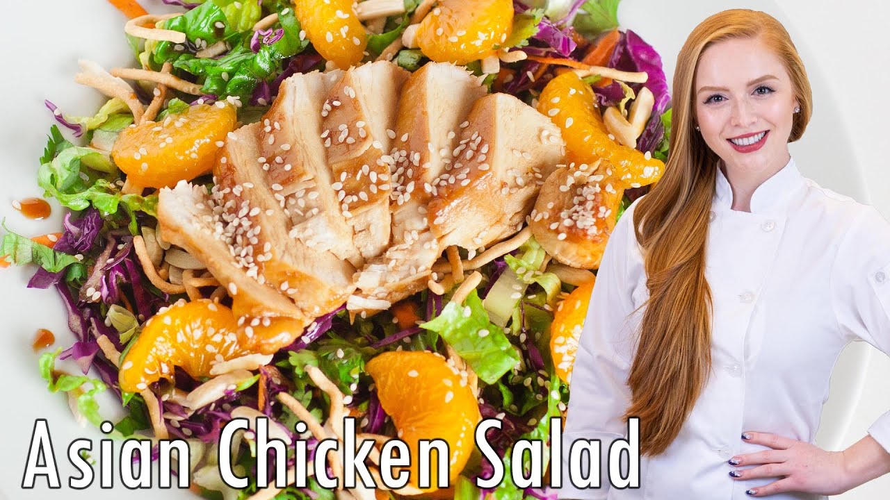 EASY Asian Chicken Salad - with juicy chicken breast!!