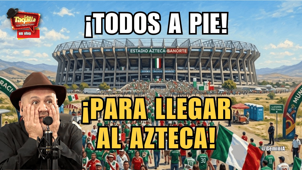 &iexcl;Todos a pie&iexcl; Para llegar al Estadio Azteca | La Taquilla | Rene Franco