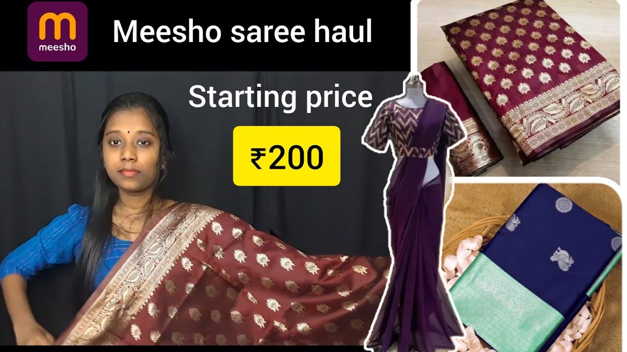 💥Meesho saree haul // Affordable price ₹200 #meesho #saree #haul