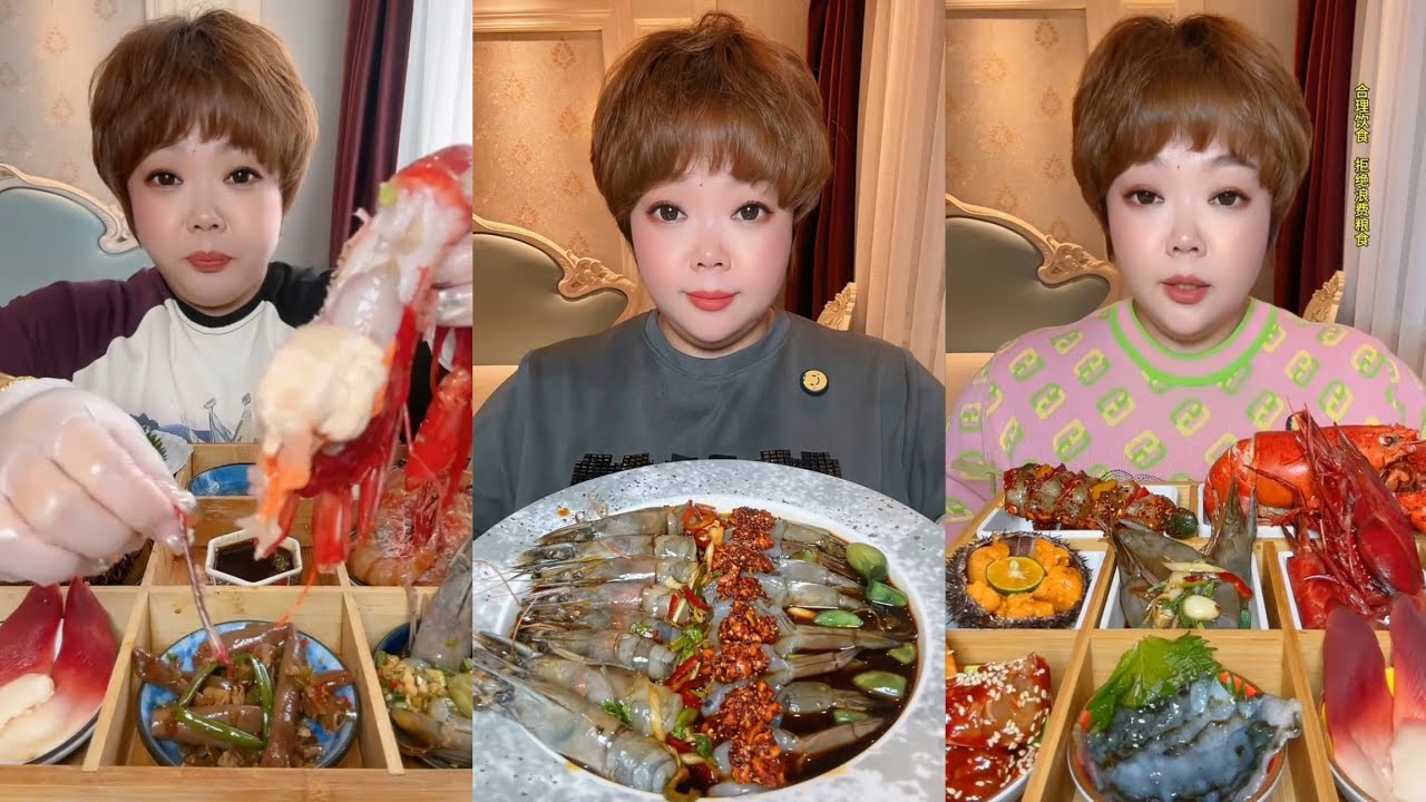 Asmrfood : Eating big Shrimp 🦐🍤🦐 { seafood 🦞🦞🦞🍢} #mukbang #eatingshow #seafood #cooking