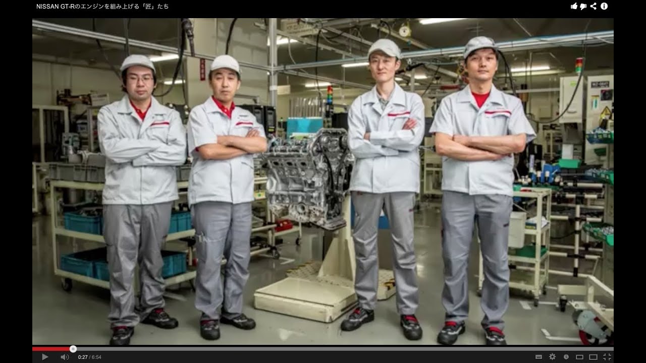 NISSAN GT-Rのエンジンを組み上げる「匠」たち