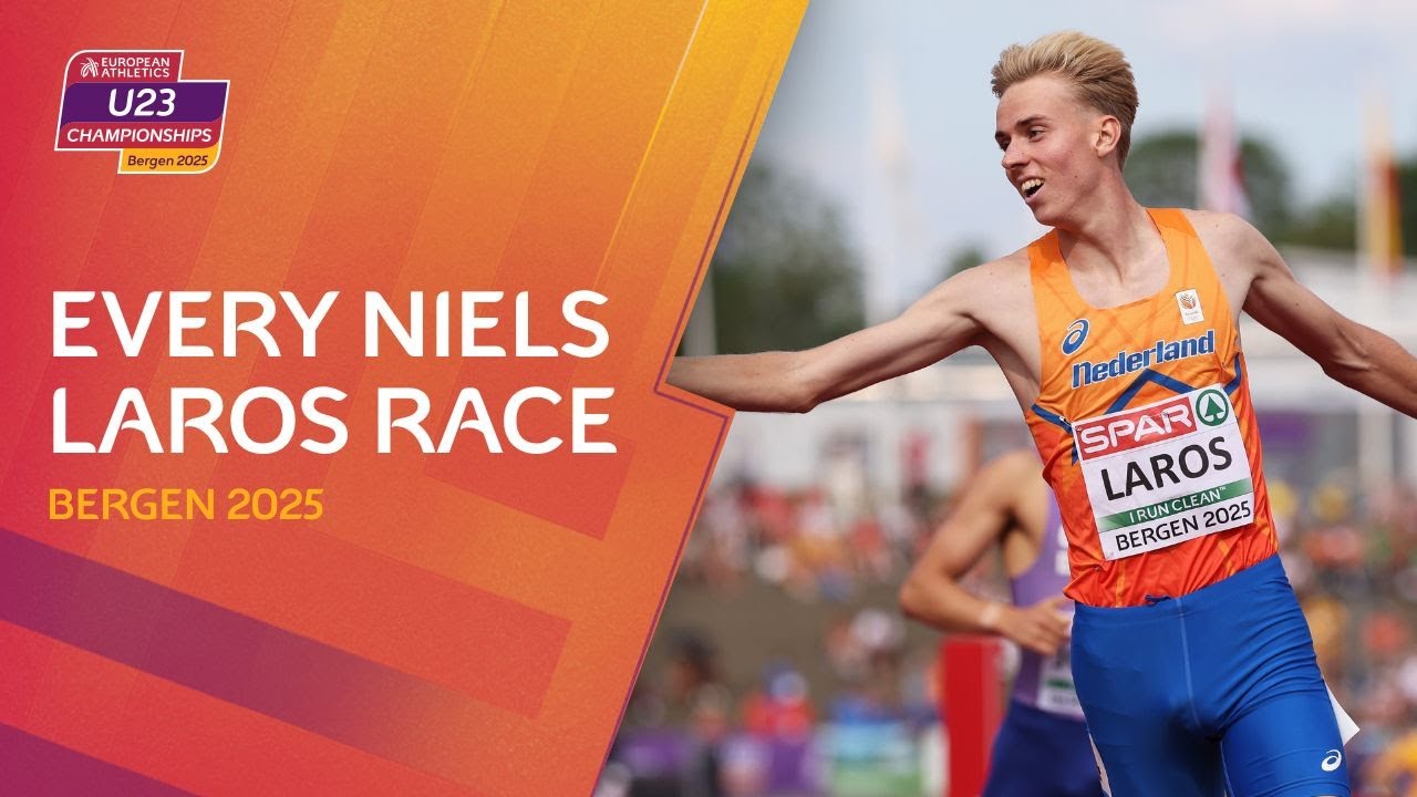 INCREDIBLE 800m/5000m double! 🙌 Every Niels Laros 🇳🇱 race from Bergen 2025