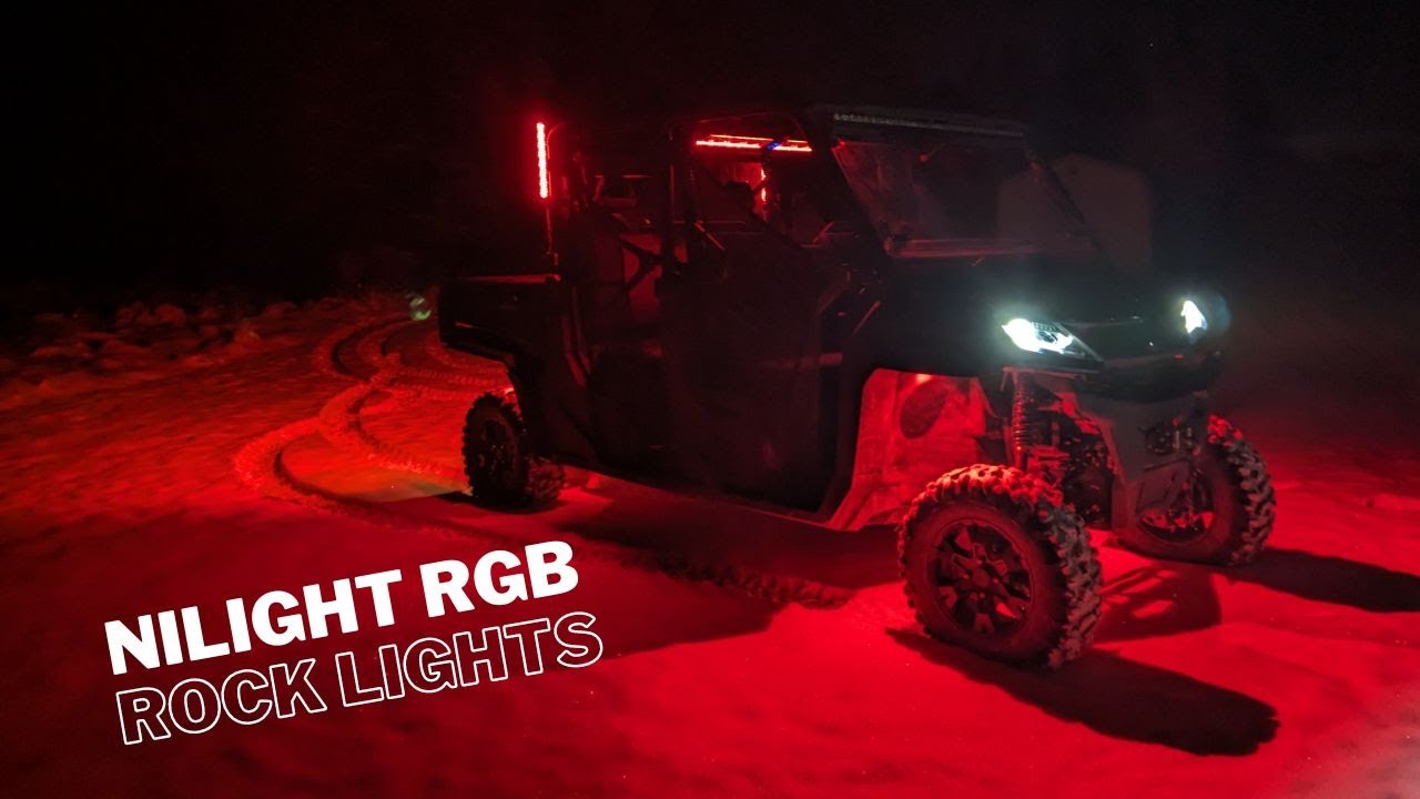 Nilight RGB LED Rock Lights Kit Unboxing and Install