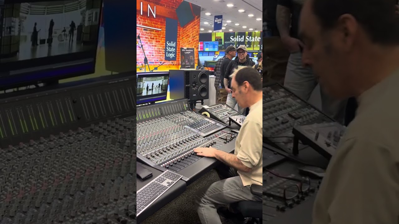Tom Lord-Alge Mixing Angels and Airwaves live at NAMM for Demonstration Purposes
